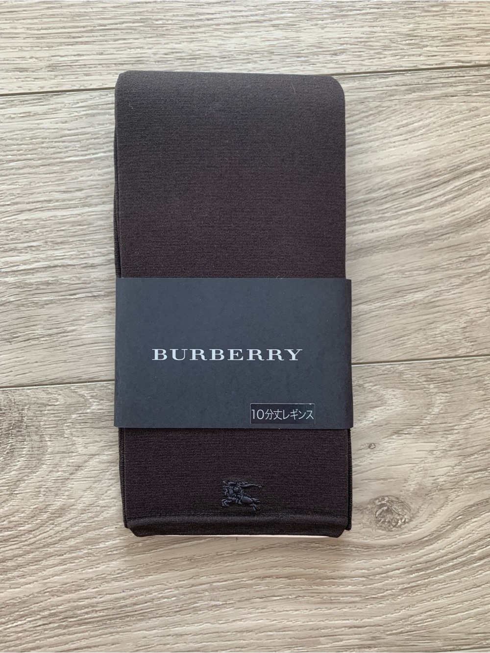 Burberry Embroidered Knight Leggings Tights Coke Grey Brown M-L NWT